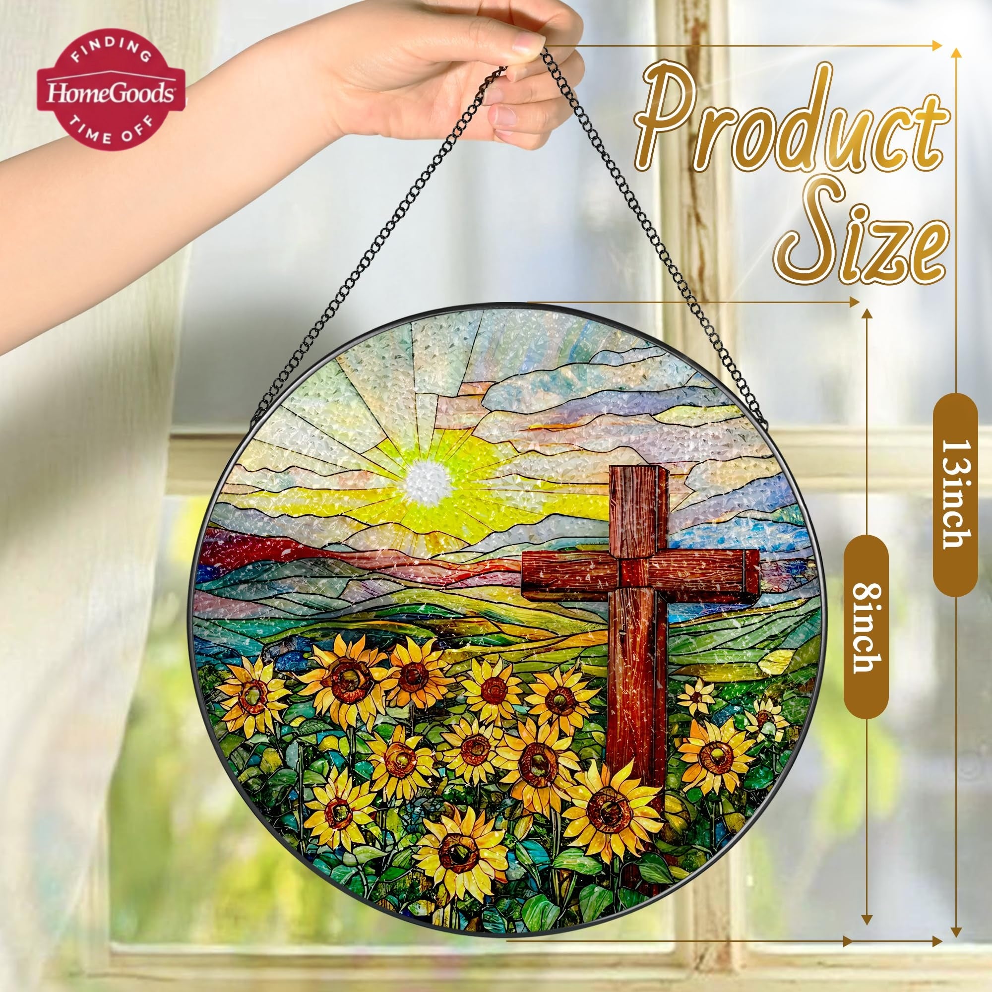 Divine Light: Blessed Virgin Mary Stained-Glass Suncatcher 🌅
