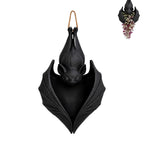 Gothic Bat Hanging Planter for Halloween Porch Decor