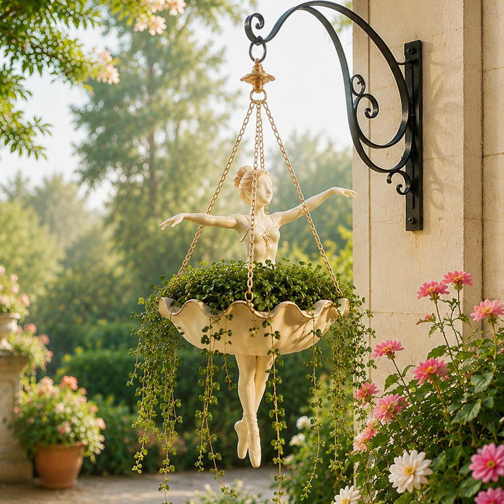 Whimsical ballet hanging planter product view