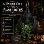 Gothic Bat Hanging Planter for Halloween Porch Decor