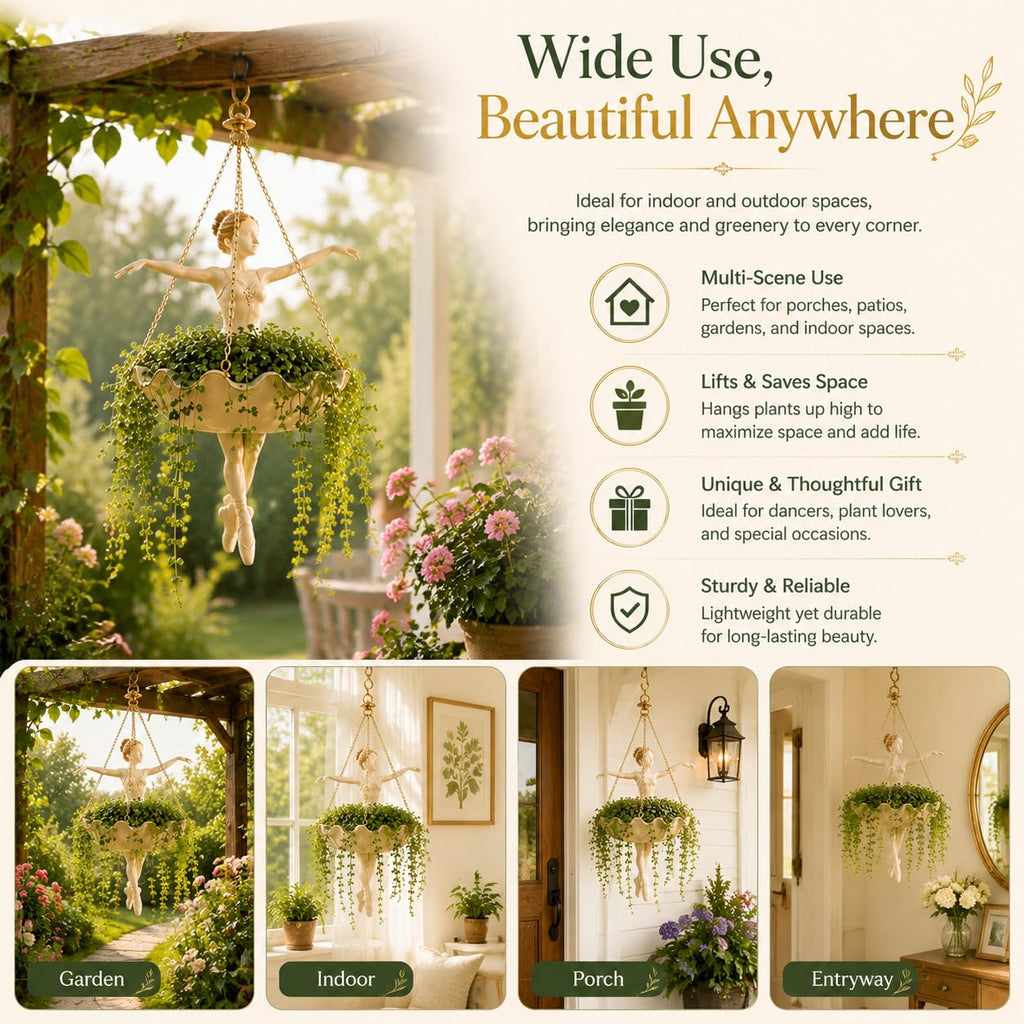 Fairy garden hanging planter multi angle product view