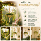 Fairy garden hanging planter multi angle product view