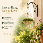 Fairy skirt hanging planter styled with greenery