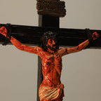 ✝️ Jesus Crucifix Statue – Hand-Painted Resin Christian Home Decor