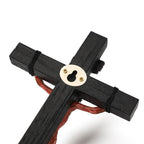 ✝️ Jesus Crucifix Statue – Hand-Painted Resin Christian Home Decor