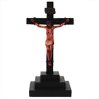 ✝️ Jesus Crucifix Statue – Hand-Painted Resin Christian Home Decor