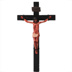 ✝️ Jesus Crucifix Statue – Hand-Painted Resin Christian Home Decor