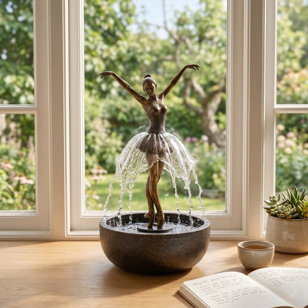 Ballerina waterfall fountain multi angle product view