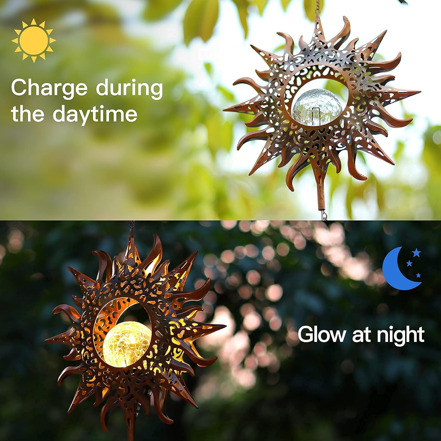 Magical Celestial Solar Wind Chime That Glows at Night ☀️🌙
