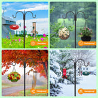 Adjustable Double Shepherds Hook for Outdoor | 63-92 Inch