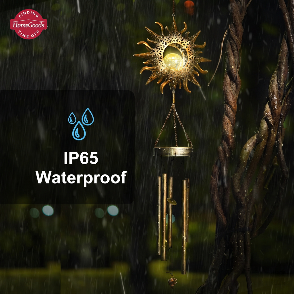 Magical Celestial Solar Wind Chime That Glows at Night ☀️🌙
