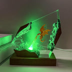 Epoxy Fire Dragon Resin Lamp