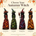 Autumn witch figurine home decor lifestyle display