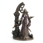 Mystical witch tabletop statue for cozy indoor decor