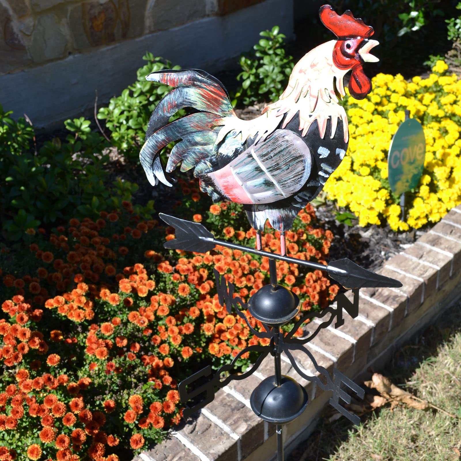 Westcharm 48 in. Crowing Metal Rooster Weathervane