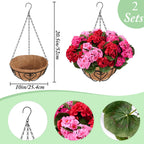 Lush Spring Bougainvillea Hanging Basket with Natural Coco Liner (UV-Protected)