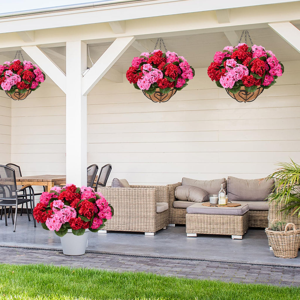 Lush Spring Bougainvillea Hanging Basket with Natural Coco Liner (UV-Protected)