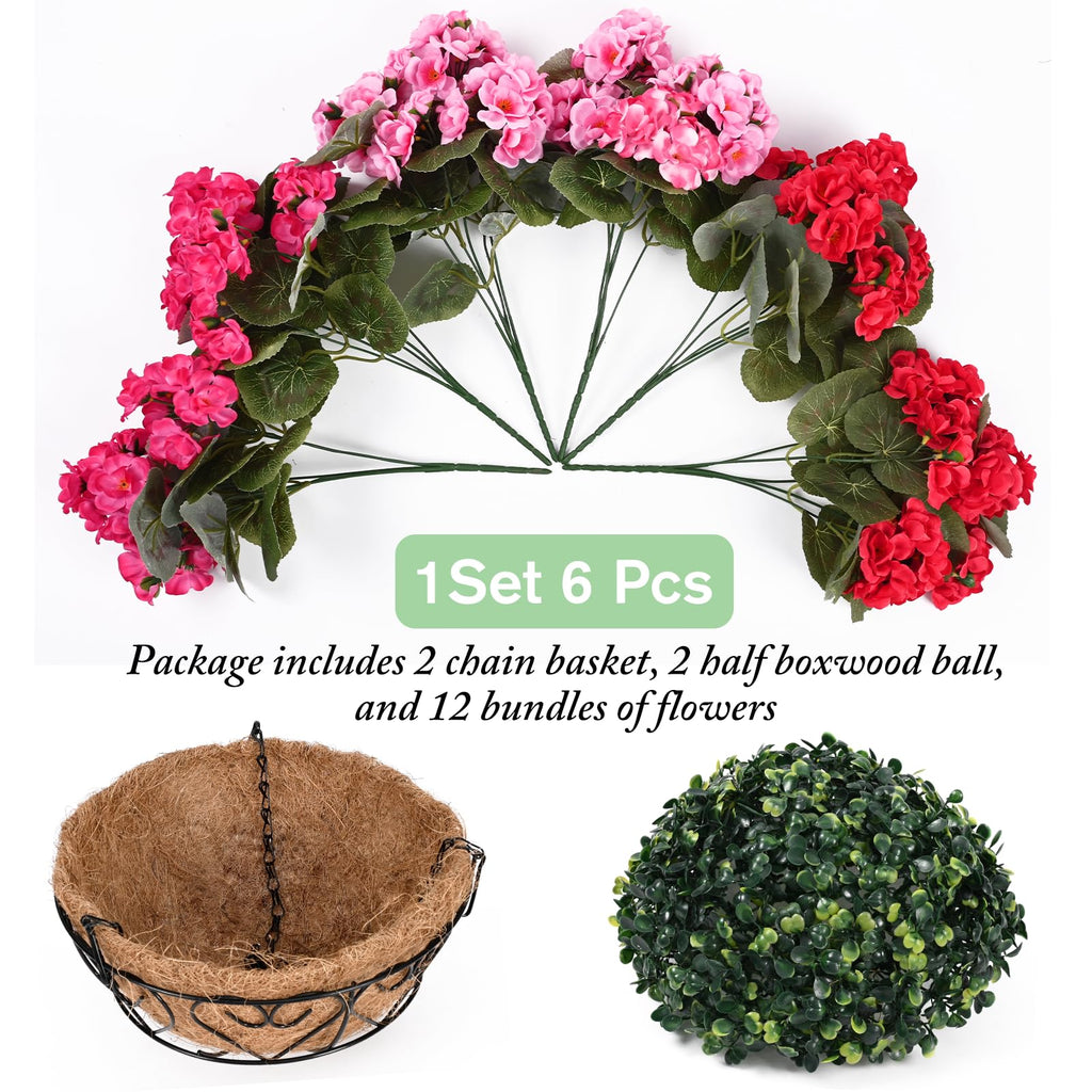 Lush Spring Bougainvillea Hanging Basket with Natural Coco Liner (UV-Protected)