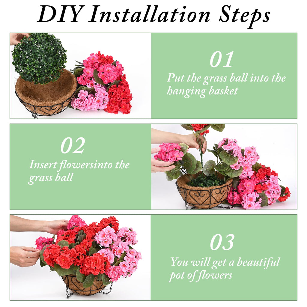 Lush Spring Bougainvillea Hanging Basket with Natural Coco Liner (UV-Protected)