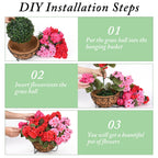 Lush Spring Bougainvillea Hanging Basket with Natural Coco Liner (UV-Protected)