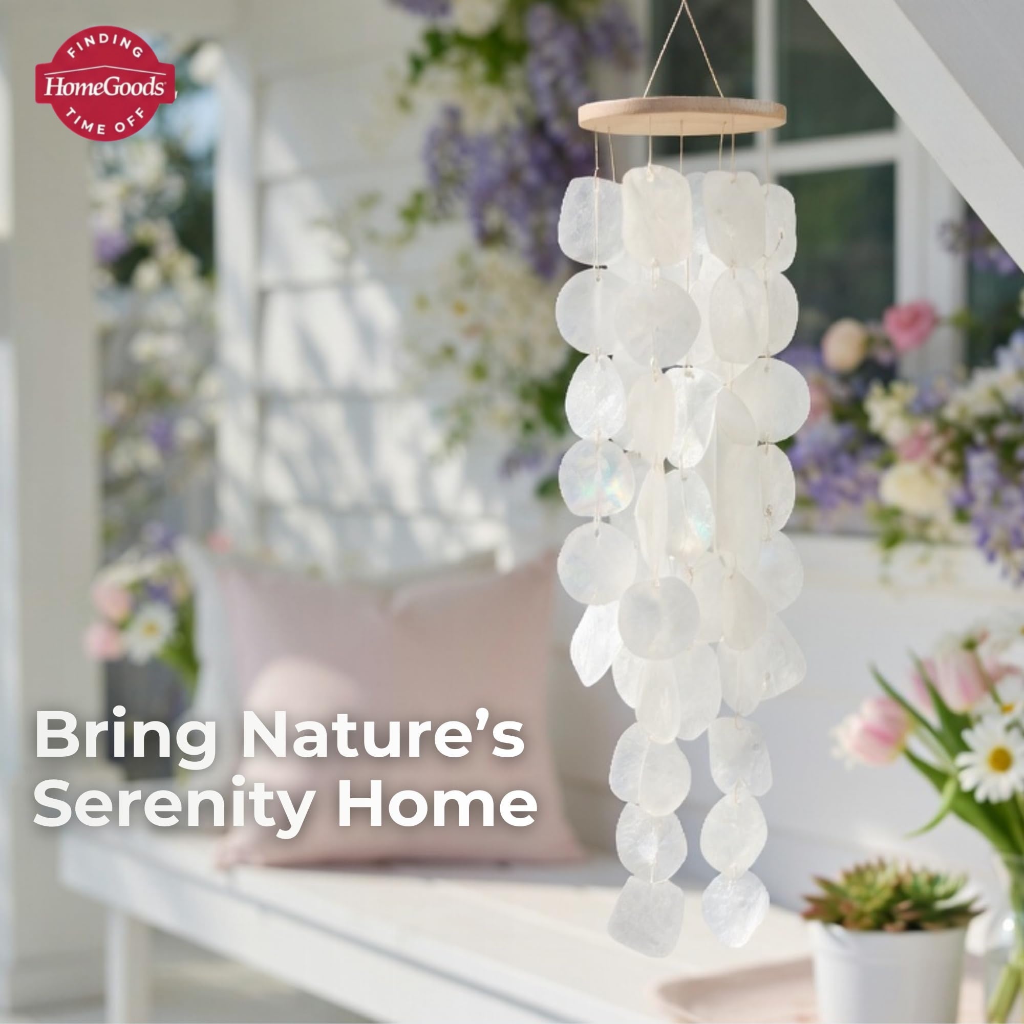 ✨ Artisan Hand-Finished Turquoise Shell | Capiz Shell Wind Chime