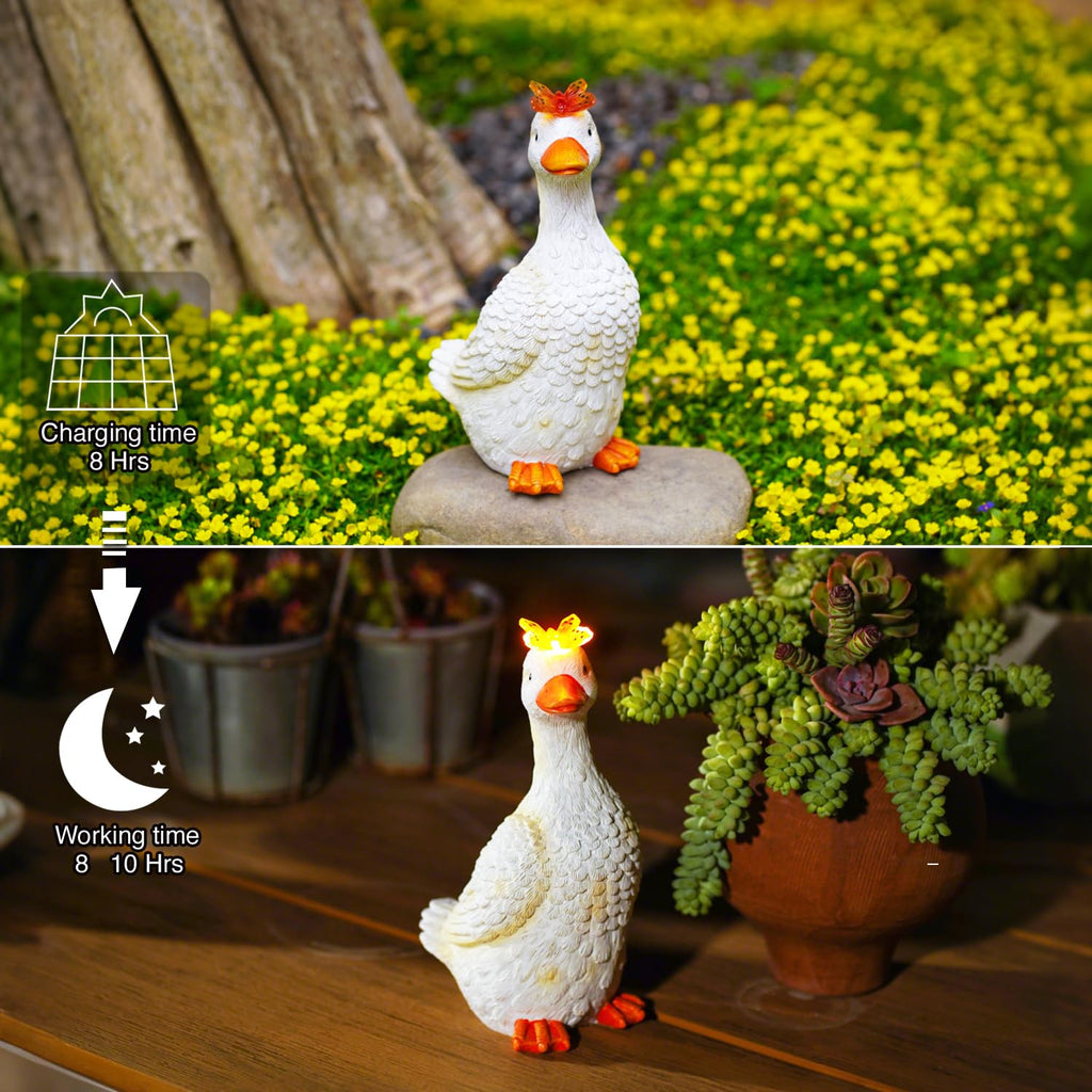The Artisan “Solar Pup & Butterfly” Garden Sculpture☀️🎁