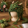 Dragon fantasy hood hat DIY crochet kit for beginners