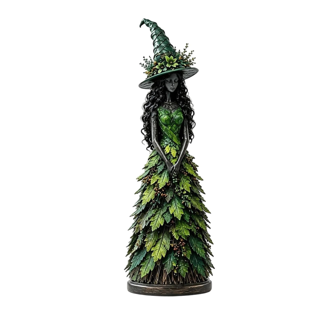 Forest Spell enchanted witch figurine for cozy indoor Halloween decor