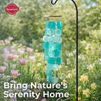 ✨ Artisan Hand-Finished Turquoise Shell | Capiz Shell Wind Chime