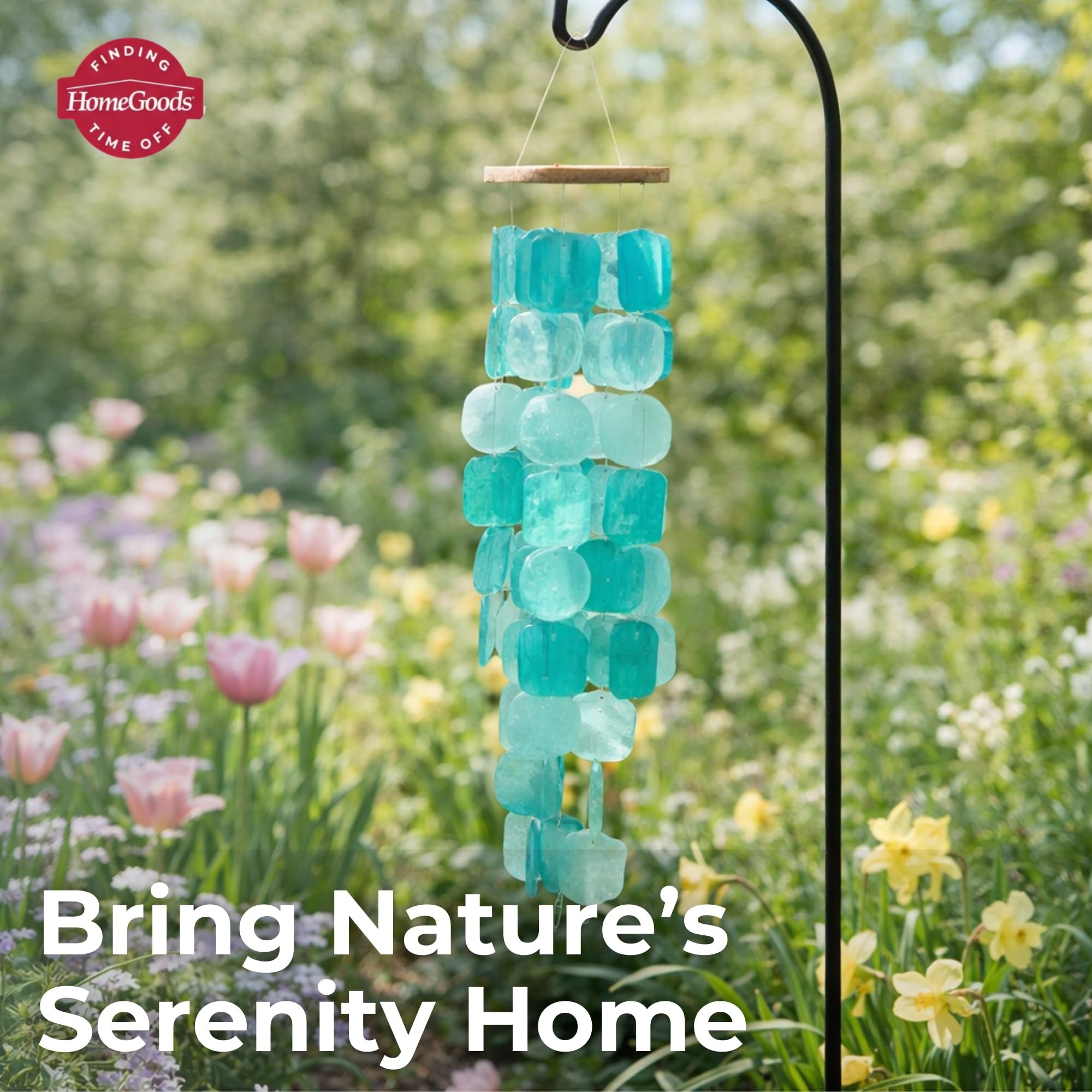✨ Artisan Hand-Finished Turquoise Shell | Capiz Shell Wind Chime
