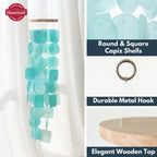 ✨ Artisan Hand-Finished Turquoise Shell | Capiz Shell Wind Chime