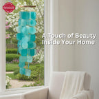 ✨ Artisan Hand-Finished Turquoise Shell | Capiz Shell Wind Chime